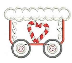 Stickserie - Gingerbread Christmas Weihnachtswagon 2